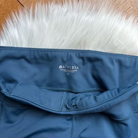 EUC Athleta Peacock Blue Capri Workout Legging - Picture 3 of 5